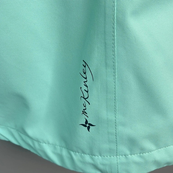 MCKINLEY Aquabase Hooded Jacket Aqua Green Water Resistant Zip Pockets Size M - Picture 12 of 16